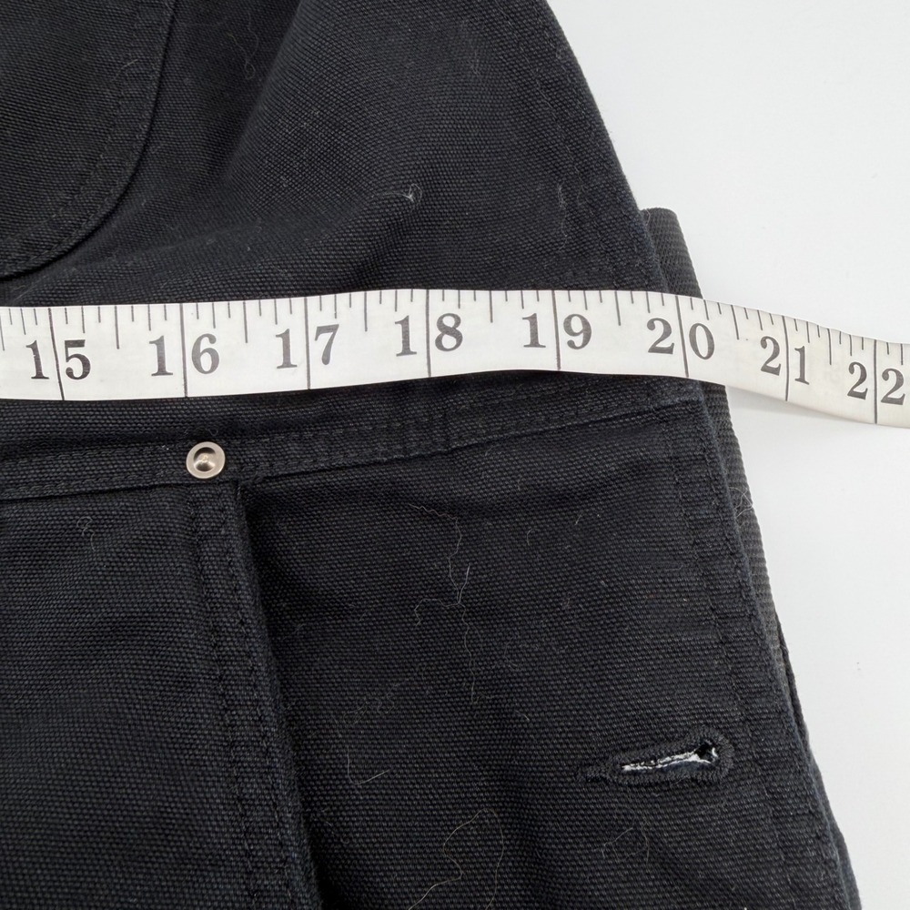 Carhartt Bib Overalls Womens L Tall Black Washed Duck Insulated 104049 Relaxed - Picture 8 of 9